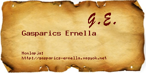Gasparics Ernella névjegykártya